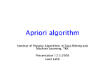Apriori algorithm - Laboratory of Computer and Information