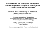 A Framework for Enterprise Geospatial Software Systems