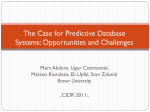The Case for Predictive Database Systems: Opportunities