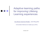 Adaptive learning paths for improving Lifelong learning
