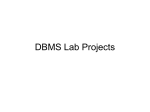 DBMS Lab Projects - Indian Institute of Technology Kharagpur