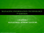 Ch 6 - Managerial Support Systems