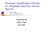 Developer Identification Methods for Integrated Data from