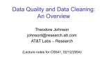 Data Quality and Data Cleaning: An Overview