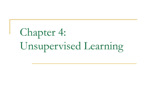 Unsupervised learning - UIC