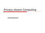 Privacy-Aware Computing