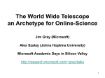 The World Wide Telescope as an architype for Online Science