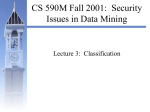 CS 590M: Security Issues in Data Mining