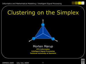 Clustering on the simplex - EMMDS 2009