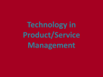 Technology in Product/Service Management