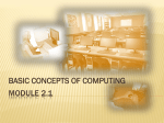 The basic model of a computer