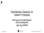 Database Issues in Smart Homes