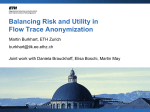 Balancing Risk and Utility in Flow Trace Anonymization
