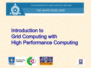 Introduction to High Performance Computing