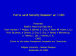 Home Land Security Research at CIMIC - dimacs