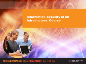 The Role of Security in an Introductory Course