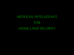 ARTIFICIAL INTELLIGENCE FOR HOME LAND SECURITY