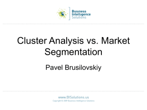 Cluster Analysis vs. Market Segmentation