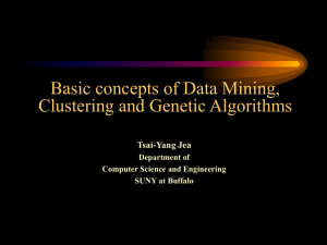 Basic clustering concepts and clustering using Genetic Algorithm