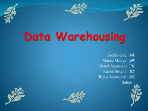 Typical architecture of a data warehouse