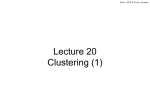 Lecture 20 clustering (1): Kmeans algorithm