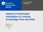 Impact of automated translation on mining knowledge from