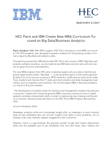 HEC Paris and IBM Create New MBA Curriculum Fo-
