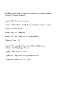 This PDF is a selection from an out-of-print volume from... Bureau of Economic Research Volume Title: The Service Economy