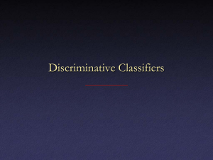 Discriminative Classifiers