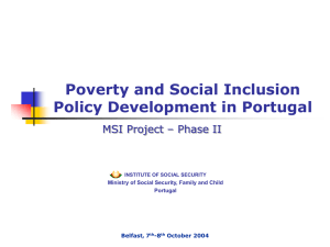 MSI Presentation: Poverty and social inclusion