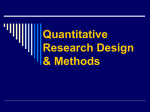 Quantitative Research Design & Methods