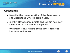 Renaissance in Italy - Wharton High School