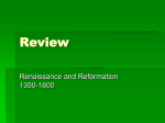 R1 Renaissance and Reformation