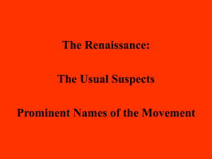 Prominent Names in the Renaissance