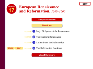 Ch 17 Renaissance and Reformation