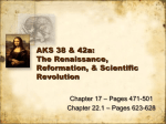 The Renaissance, Reformation, & Scientific