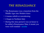 THE RENAISSANCE