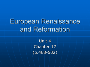 Ch. 17 Sections 1 & 2 The Renaissance