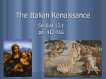 13-1 The Renaissance In Italy
