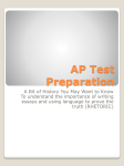 AP Test Preparation and the College Freshman