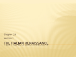 113 Chapter 15 section 1 The Italian Renaissance