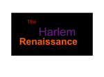 Harlem Renaissance - Arts and Humanities