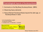 Cosmological Aspects of Nucleosynthesis