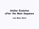 Stellar Evolution after the Main Sequence