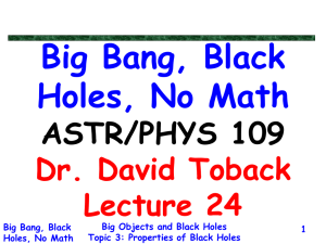 Black Holes - Big Bang, Black Holes, No Math
