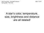 A Star`s Color, Temperature, and Brightness are Related!