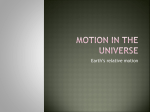 Motion in the Universe