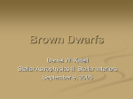 Brown Dwarfs - The University of Toledo