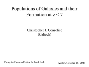 Populations of Galaxies and their Formation at z < 7