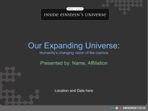 Our Expanding Universe - Center for Astrophysics
